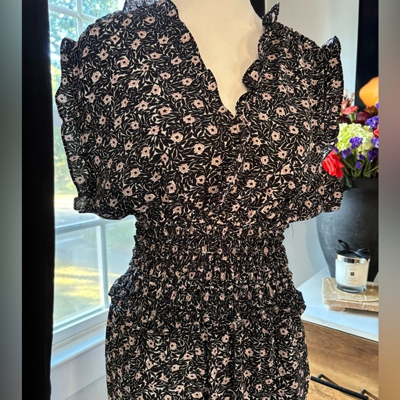 Max Studio Black Floral Jumpsuit - Picture 2 of 5